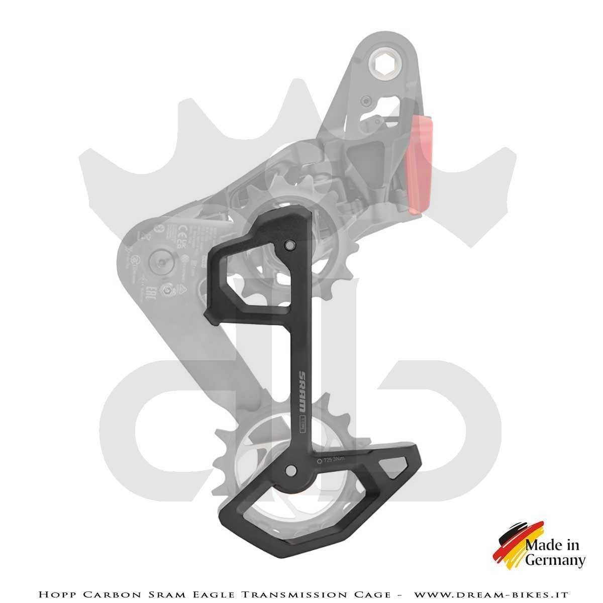 Hopp Carbon Inner Cage For Sram Eagle Transmission 12s T-Type Rear Derailleurs (XX SL, XX, X0, GX)