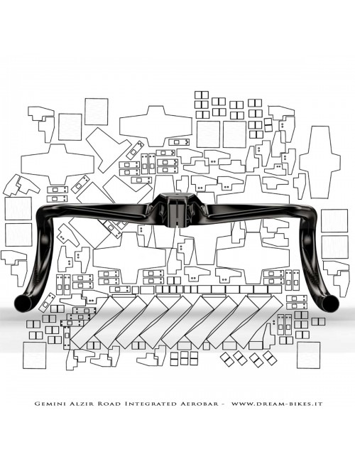 Gemini Alzir Curva Manubrio Integrata Strada Aerodinamica Ultraleggera