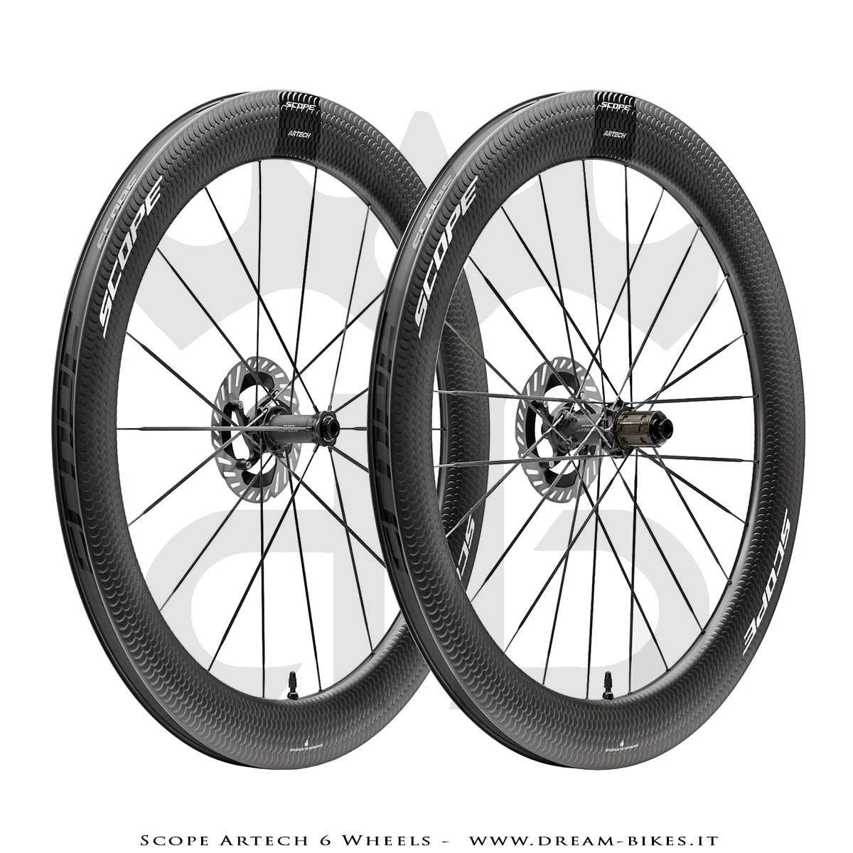Scope Artech 6 Ruote Strada Disco Copertonicino-Tubeless Profilo 65 mm 1244 gr.