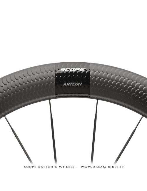 Scope Artech 6 Clincher-Tubeless Disc Road Wheels 65 mm Profile, 1244 gr.