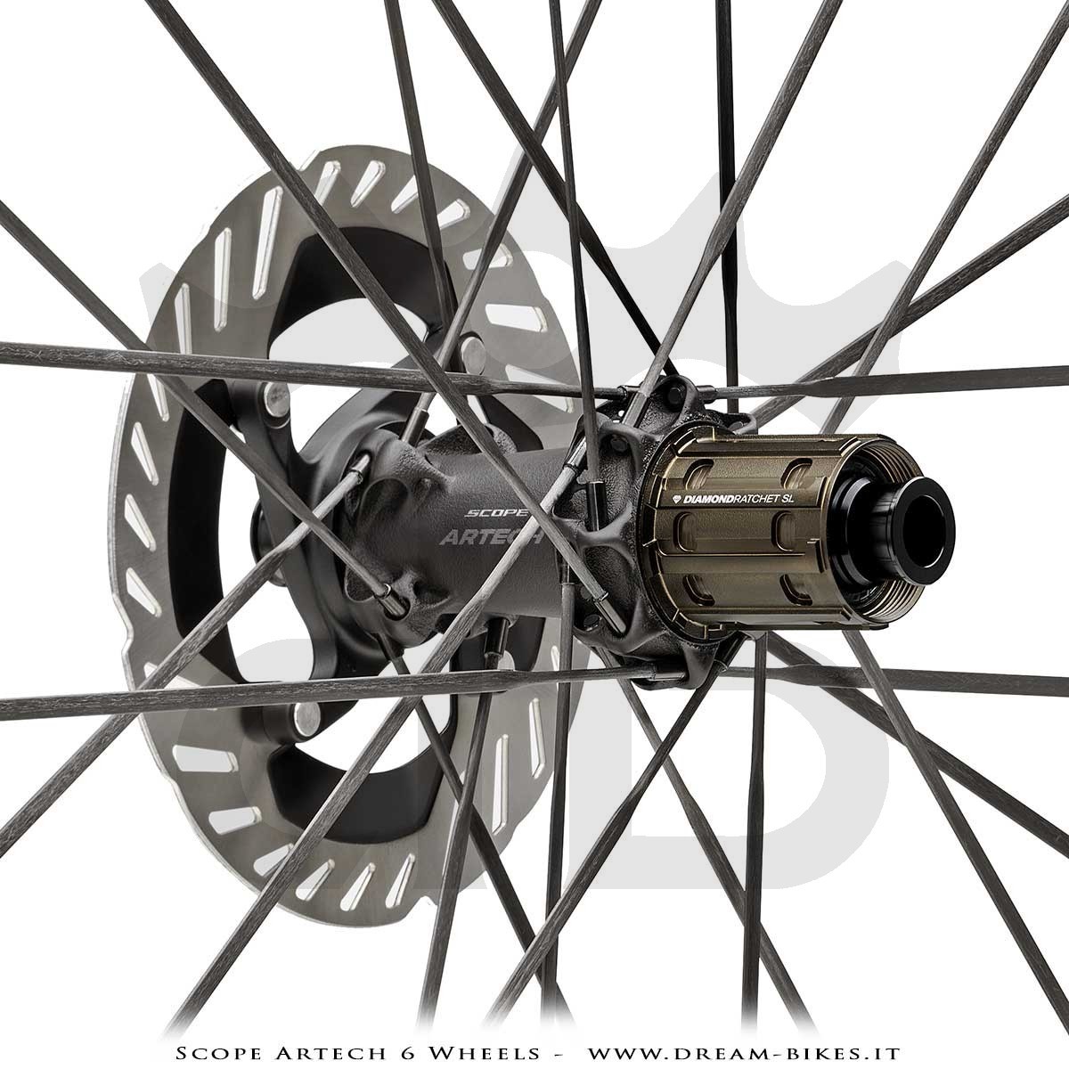 Scope Artech 6 Ruote Strada Disco Copertonicino-Tubeless Profilo 65 mm 1244 gr.
