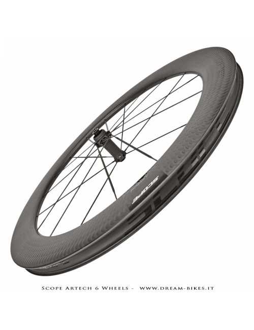 Scope Artech 6 Clincher-Tubeless Disc Road Wheels 65 mm Profile, 1244 gr.