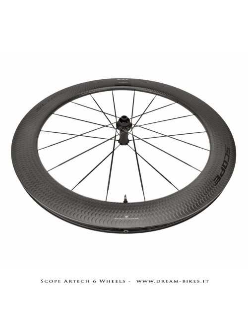 Scope Artech 6 Clincher-Tubeless Disc Road Wheels 65 mm Profile, 1244 gr.