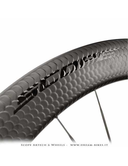 Scope Artech 6 Clincher-Tubeless Disc Road Wheels 65 mm Profile, 1244 gr.