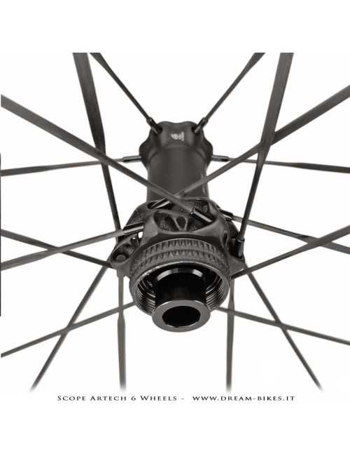 Scope Artech 6 Clincher-Tubeless Disc Road Wheels 65 mm Profile, 1244 gr.