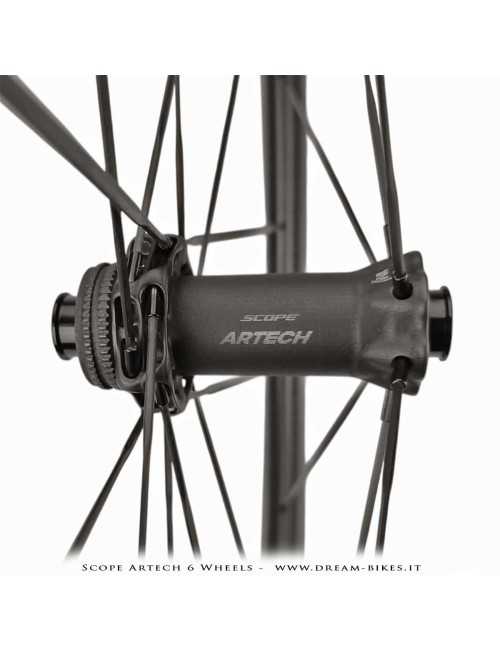 Scope Artech 6 Clincher-Tubeless Disc Road Wheels 65 mm Profile, 1244 gr.