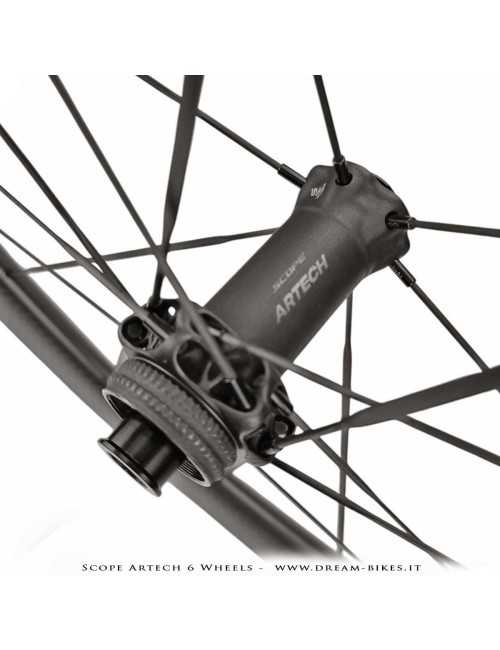 Scope Artech 6 Clincher-Tubeless Disc Road Wheels 65 mm Profile, 1244 gr.