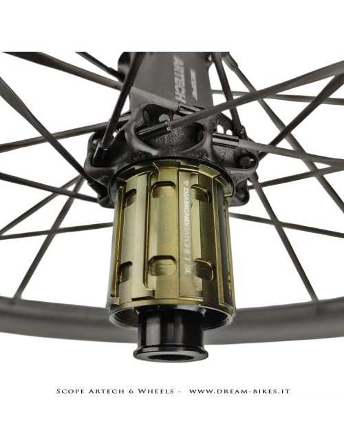 Scope Artech 6 Clincher-Tubeless Disc Road Wheels 65 mm Profile, 1244 gr.