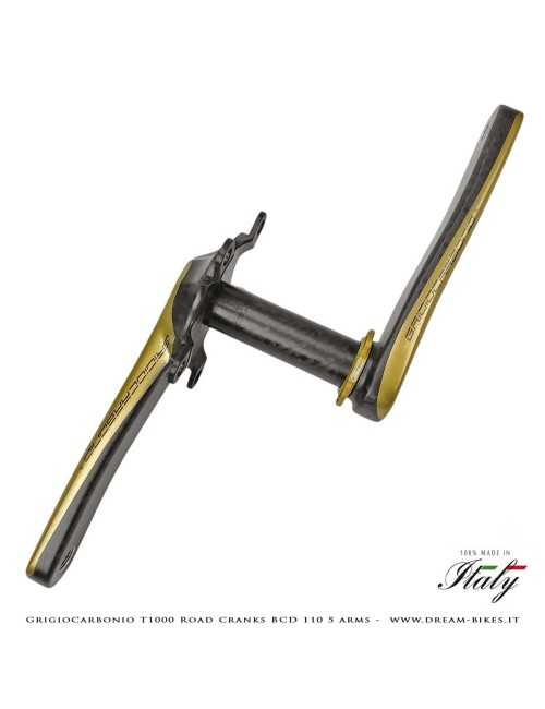 GrigioCarbonio Road T1000 BCD 110 mm Cranks - 5 Arms - 239 gr.