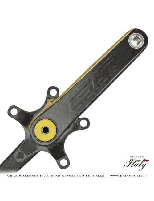 GrigioCarbonio Road T1000 BCD 110 mm Cranks - 5 Arms - 239 gr.