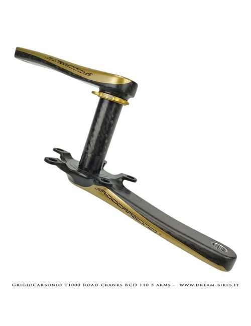 GrigioCarbonio Road T1000 BCD 110 mm Cranks - 5 Arms - 239 gr.
