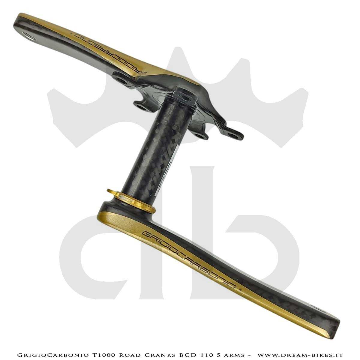 GrigioCarbonio Road T1000 BCD 110 mm Cranks - 5 Arms - 239 gr.