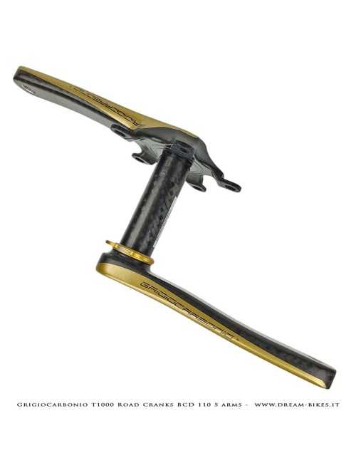 GrigioCarbonio Road T1000 BCD 110 mm Cranks - 5 Arms - 239 gr.