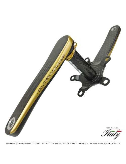 GrigioCarbonio Road T1000 BCD 110 mm Cranks - 5 Arms - 239 gr.
