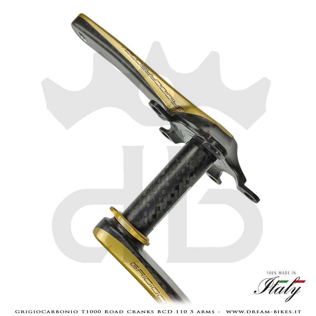 GrigioCarbonio Road T1000 BCD 110 mm Cranks - 5 Arms - 239 gr.
