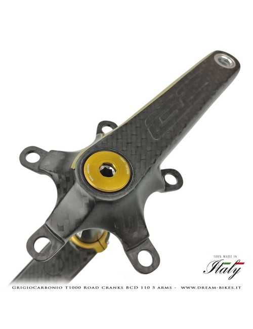 GrigioCarbonio Road T1000 BCD 110 mm Cranks - 5 Arms - 239 gr.