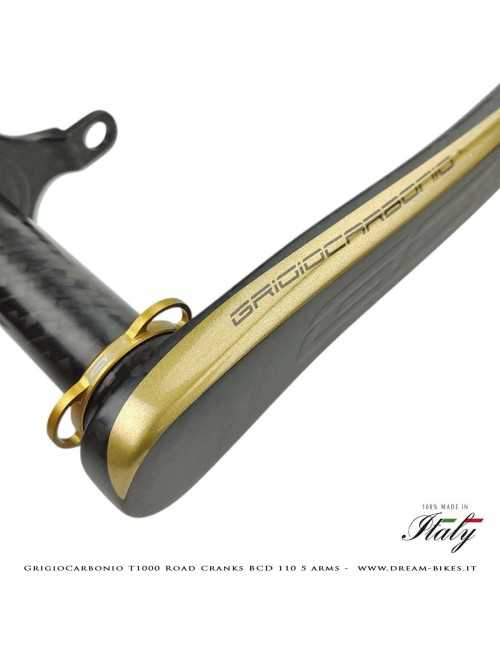GrigioCarbonio Road T1000 BCD 110 mm Cranks - 5 Arms - 239 gr.