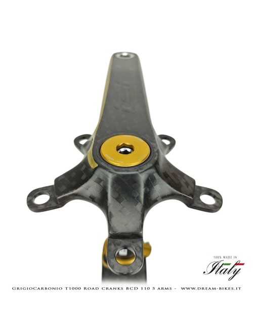 GrigioCarbonio Road T1000 BCD 110 mm Cranks - 5 Arms - 239 gr.