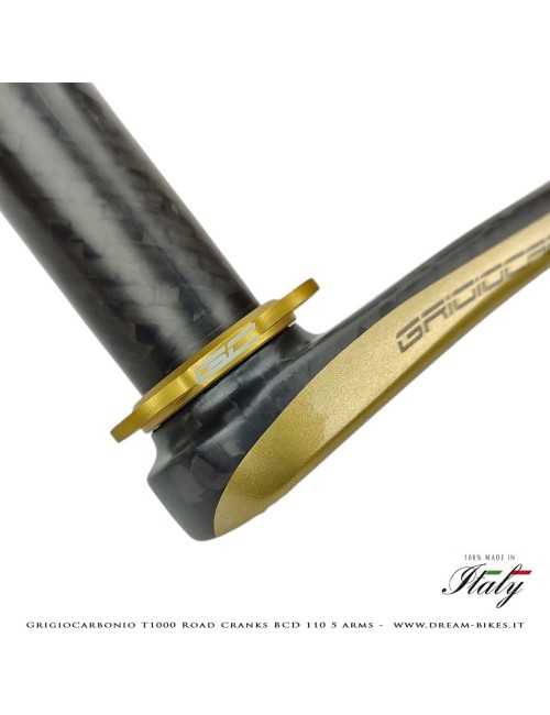GrigioCarbonio Road T1000 BCD 110 mm Cranks - 5 Arms - 239 gr.