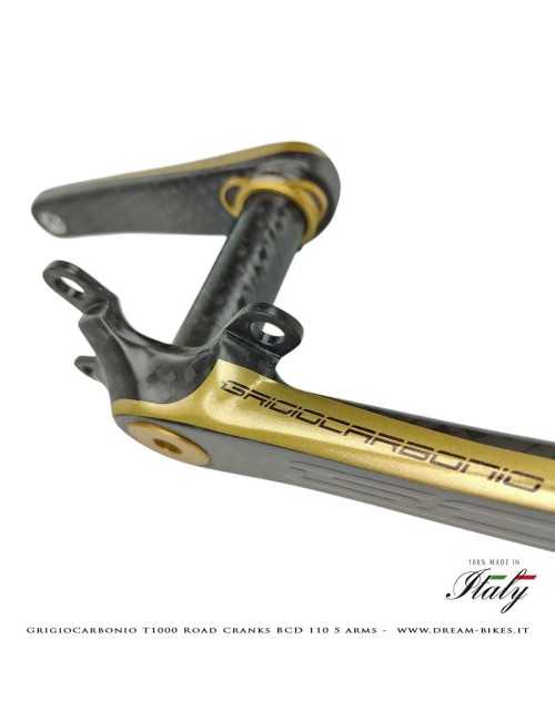 GrigioCarbonio Road T1000 BCD 110 mm Cranks - 5 Arms - 239 gr.
