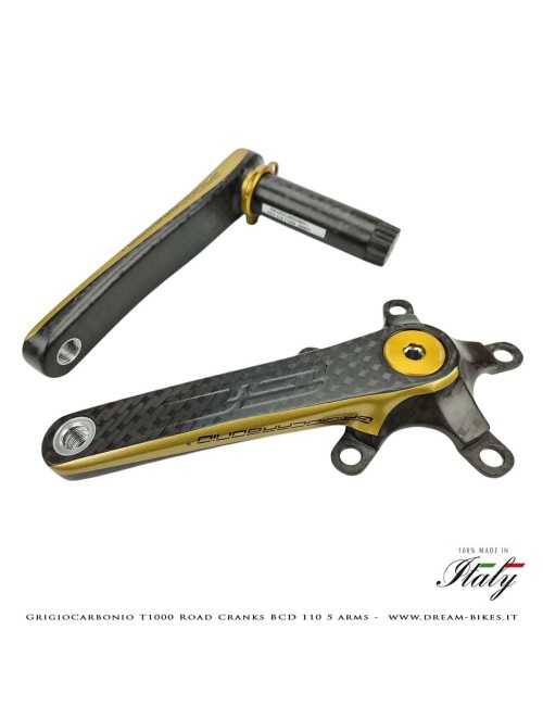 GrigioCarbonio Road T1000 BCD 110 mm Cranks - 5 Arms - 239 gr.