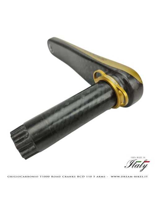 GrigioCarbonio Road T1000 BCD 110 mm Cranks - 5 Arms - 239 gr.