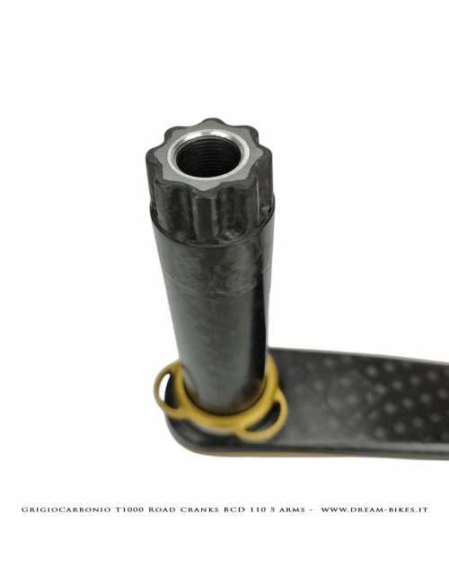 GrigioCarbonio Road T1000 BCD 110 mm Cranks - 5 Arms - 239 gr.