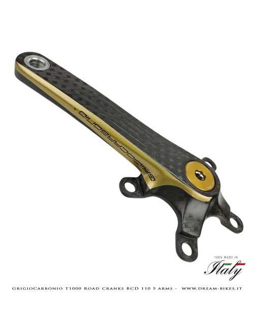 GrigioCarbonio Road T1000 BCD 110 mm Cranks - 5 Arms - 239 gr.