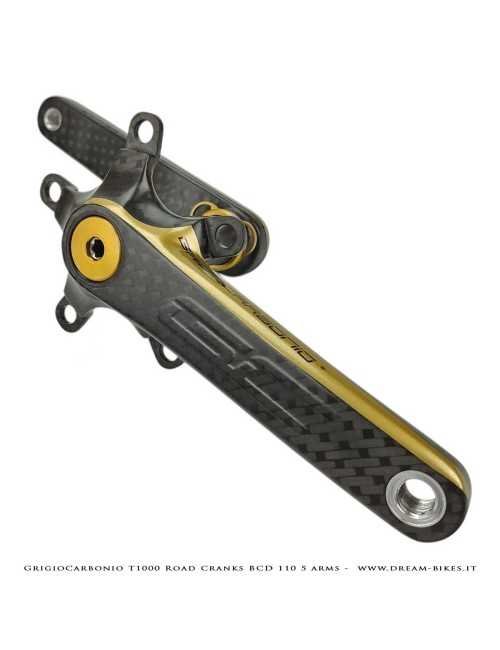 GrigioCarbonio Road T1000 BCD 110 mm Cranks - 5 Arms - 239 gr.