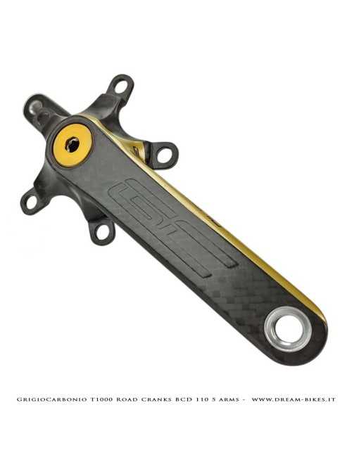 GrigioCarbonio Road T1000 BCD 110 mm Cranks - 5 Arms - 239 gr.
