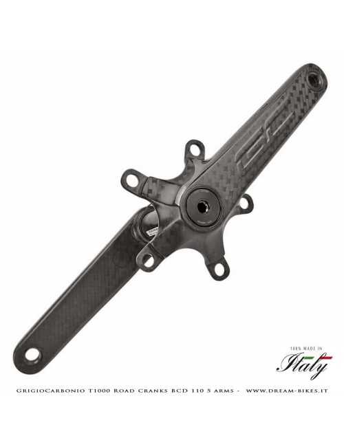 GrigioCarbonio Road T1000 BCD 110 mm Cranks - 5 Arms - 239 gr.