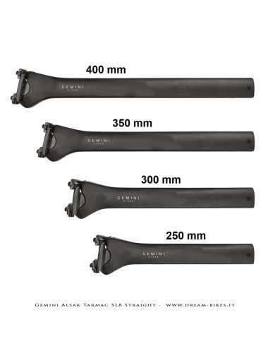 Gemini Alsak Aero Tarmac SL8 Verticale (0 mm offset) - Cannotto Reggisella Carbon Ultraleggero da 83 gr.