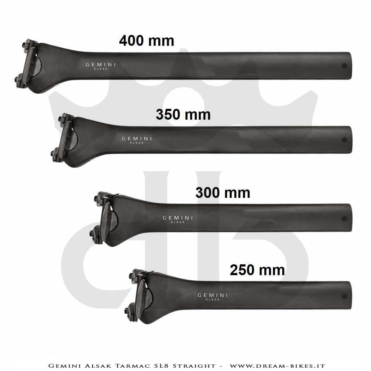 Gemini Alsak Aero Tarmac SL8 Straight (0 mm offset) - Ultralight Seatpost From 83 gr.