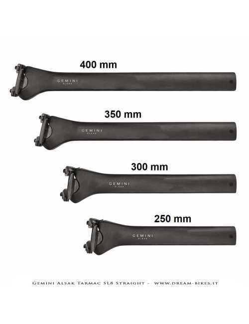 Gemini Alsak Aero Tarmac SL8 Straight (0 mm offset) - Ultralight Seatpost From 83 gr.