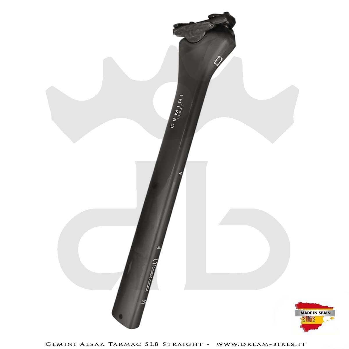 Gemini Alsak Aero Tarmac SL8 Verticale (0 mm offset) - Cannotto Reggisella Carbon Ultraleggero da 83 gr.