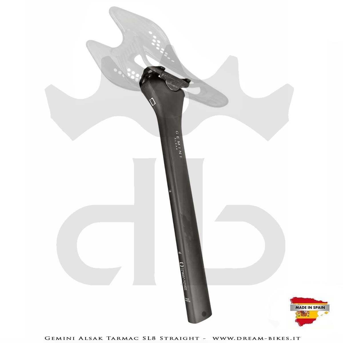 Gemini Alsak Aero Tarmac SL8 Straight (0 mm offset) - Ultralight Seatpost From 83 gr.