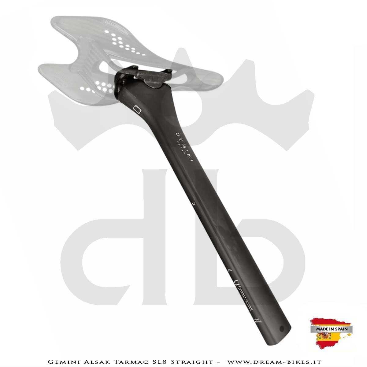 Gemini Alsak Aero Tarmac SL8 Straight (0 mm offset) - Ultralight Seatpost From 83 gr.