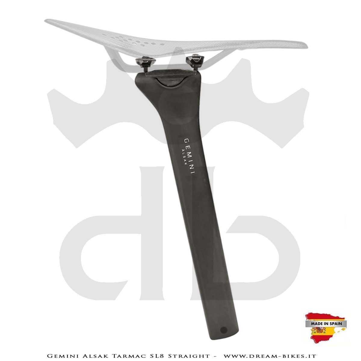Gemini Alsak Aero Tarmac SL8 Verticale (0 mm offset) - Cannotto Reggisella Carbon Ultraleggero da 83 gr.