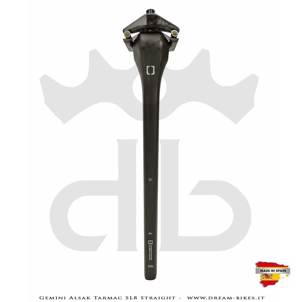 Gemini Alsak Aero Tarmac SL8 Verticale (0 mm offset) - Cannotto Reggisella Carbon Ultraleggero da 83 gr.