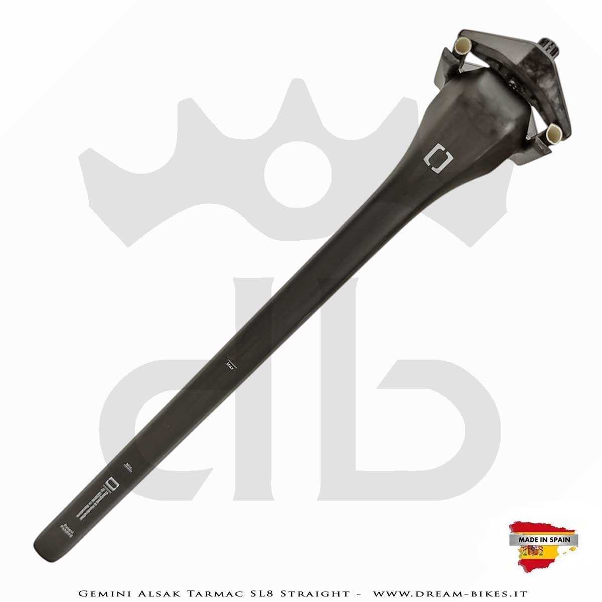 Gemini Alsak Aero Tarmac SL8 Verticale (0 mm offset) - Cannotto Reggisella Carbon Ultraleggero da 83 gr.