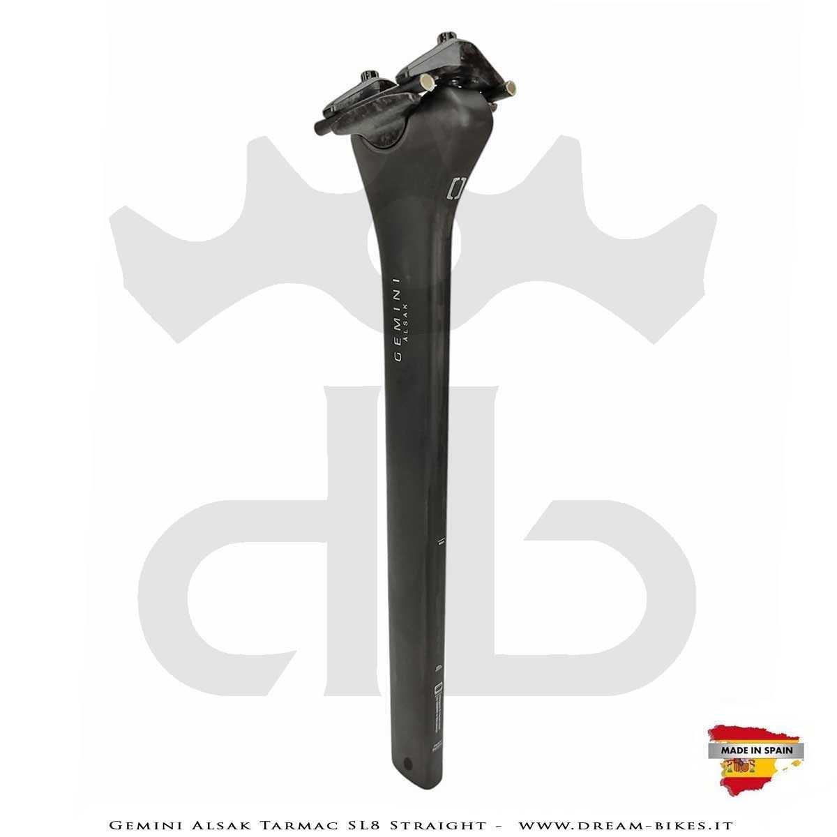 Gemini Alsak Aero Tarmac SL8 Verticale (0 mm offset) - Cannotto Reggisella Carbon Ultraleggero da 83 gr.