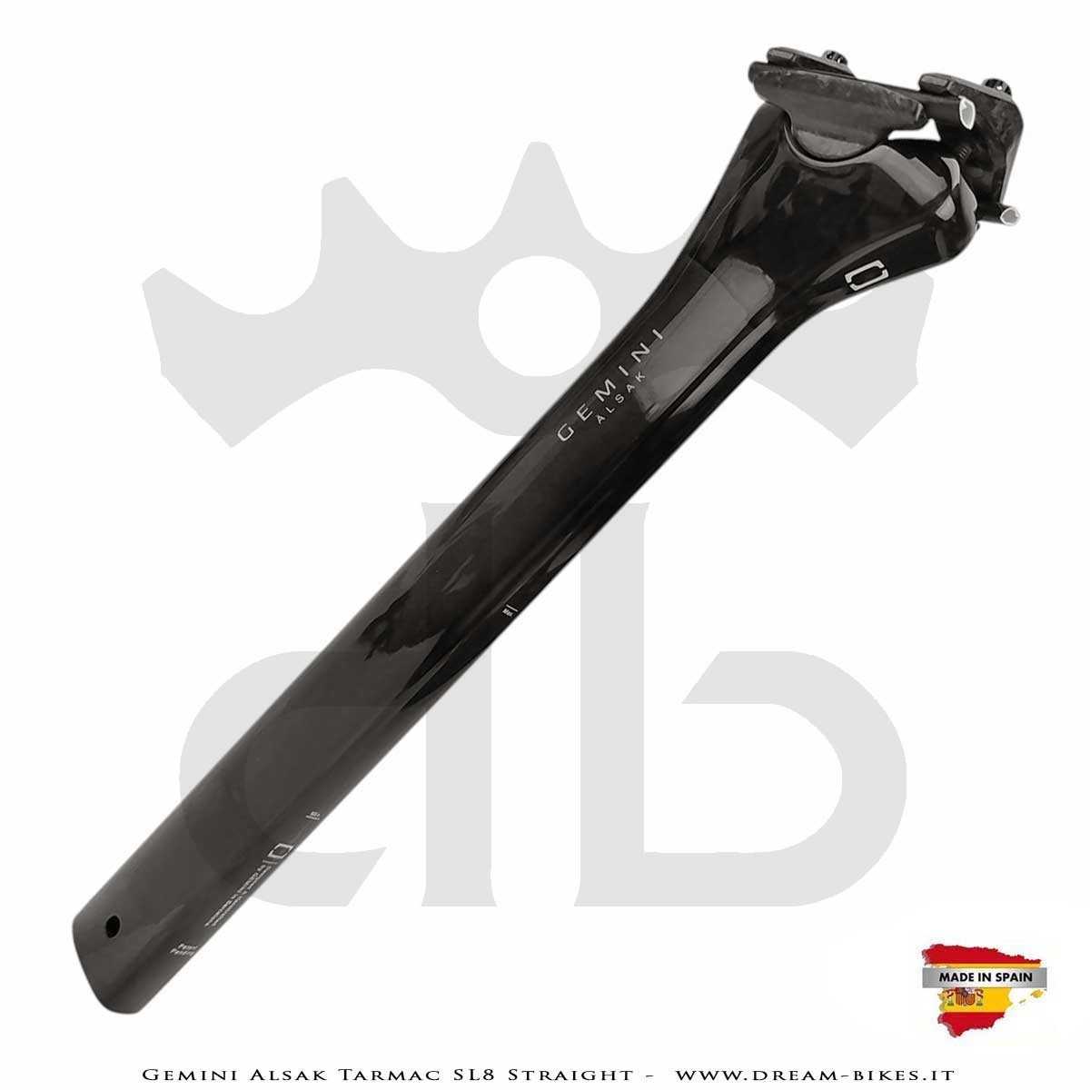 Gemini Alsak Aero Tarmac SL8 Straight (0 mm offset) - Ultralight Seatpost From 83 gr.