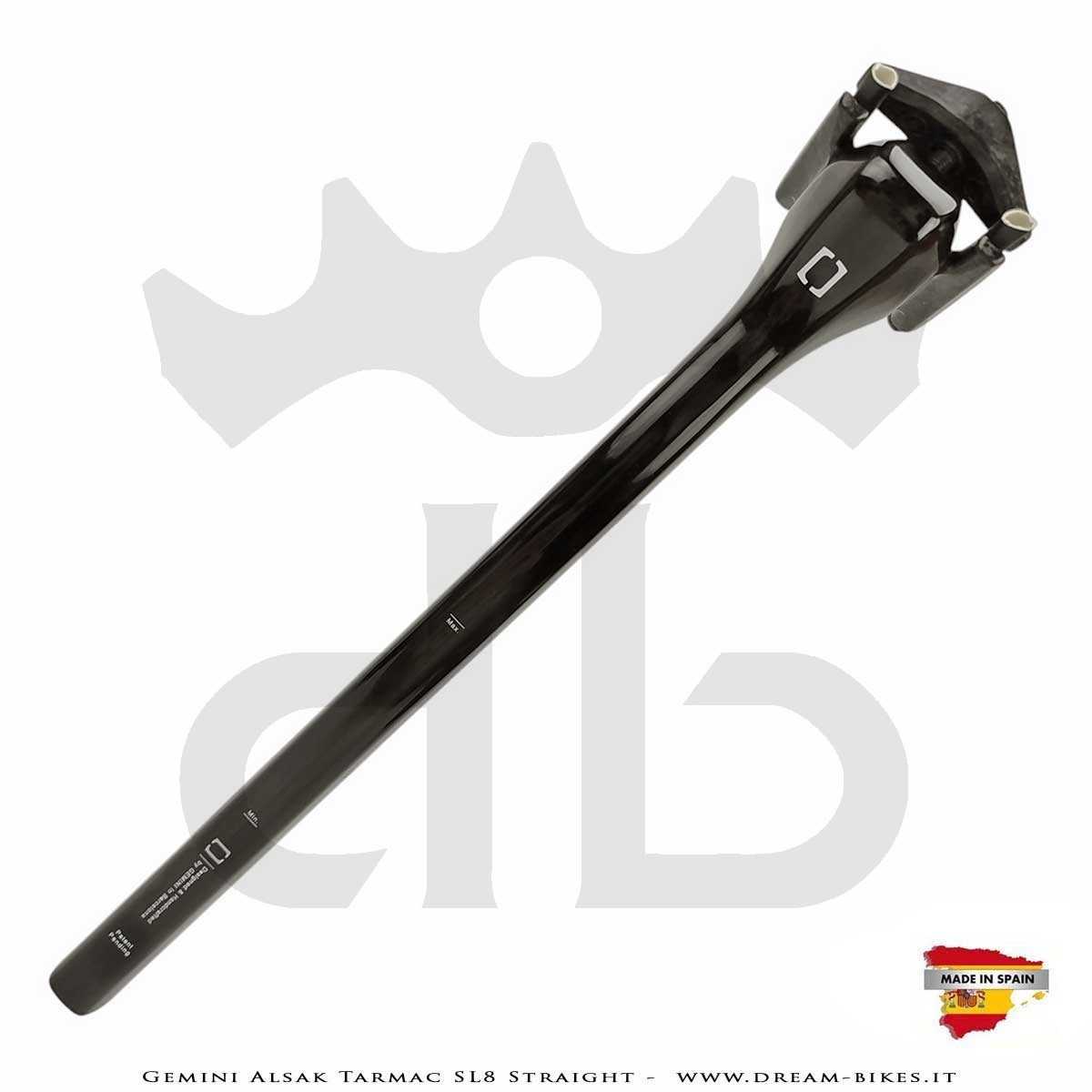 Gemini Alsak Aero Tarmac SL8 Verticale (0 mm offset) - Cannotto Reggisella Carbon Ultraleggero da 83 gr.