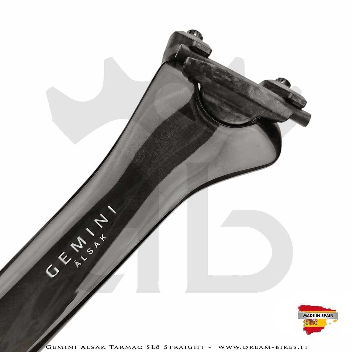 Gemini Alsak Aero Tarmac SL8 Verticale (0 mm offset) - Cannotto Reggisella Carbon Ultraleggero da 83 gr.