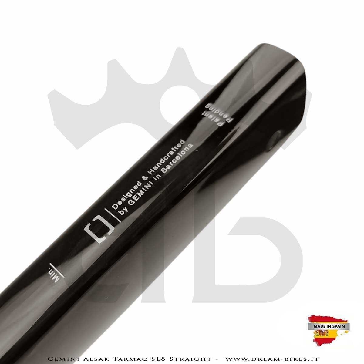 Gemini Alsak Aero Tarmac SL8 Verticale (0 mm offset) - Cannotto Reggisella Carbon Ultraleggero da 83 gr.