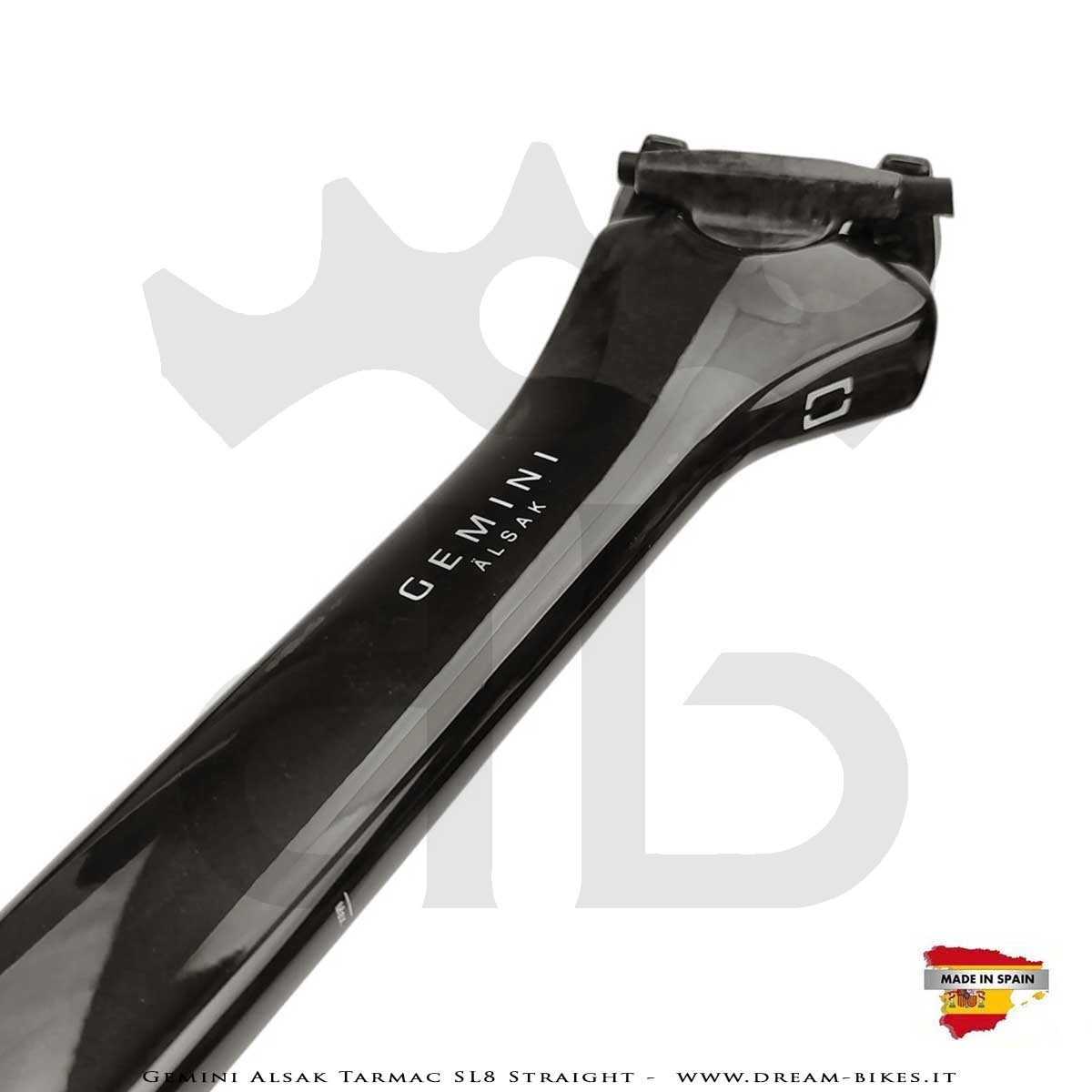 Gemini Alsak Aero Tarmac SL8 Verticale (0 mm offset) - Cannotto Reggisella Carbon Ultraleggero da 83 gr.