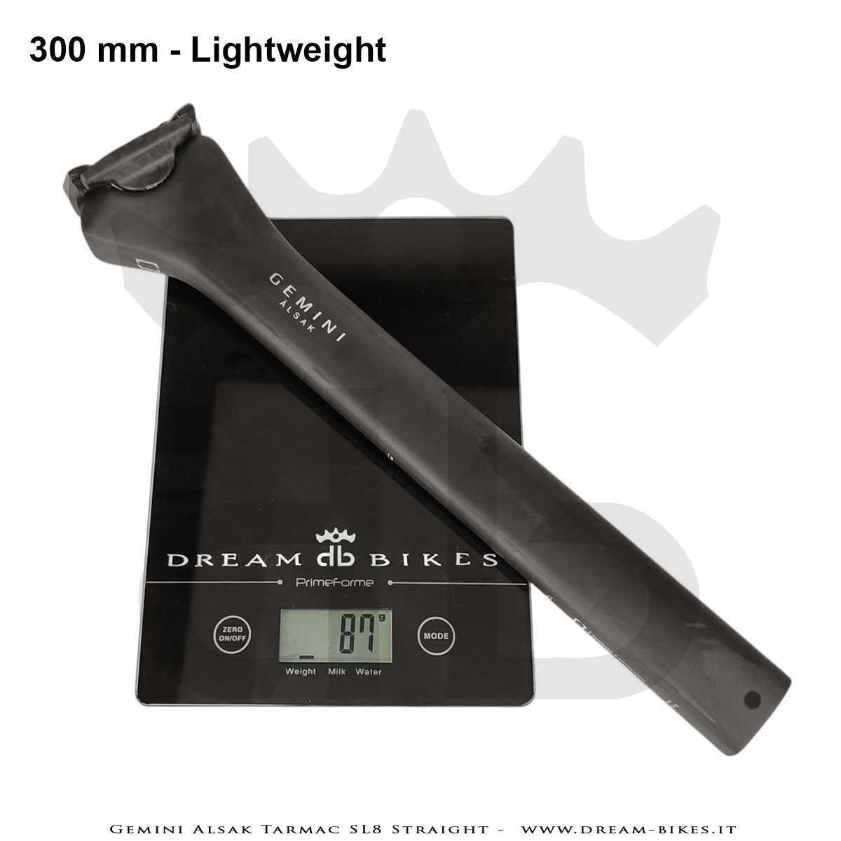 Gemini Alsak Aero Tarmac SL8 Straight (0 mm offset) - Ultralight Seatpost From 83 gr.