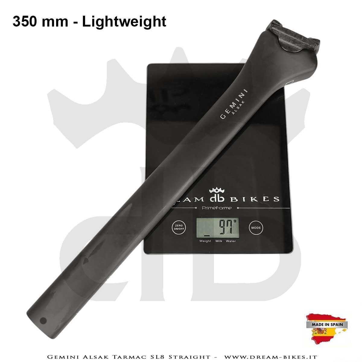 Gemini Alsak Aero Tarmac SL8 Straight (0 mm offset) - Ultralight Seatpost From 83 gr.