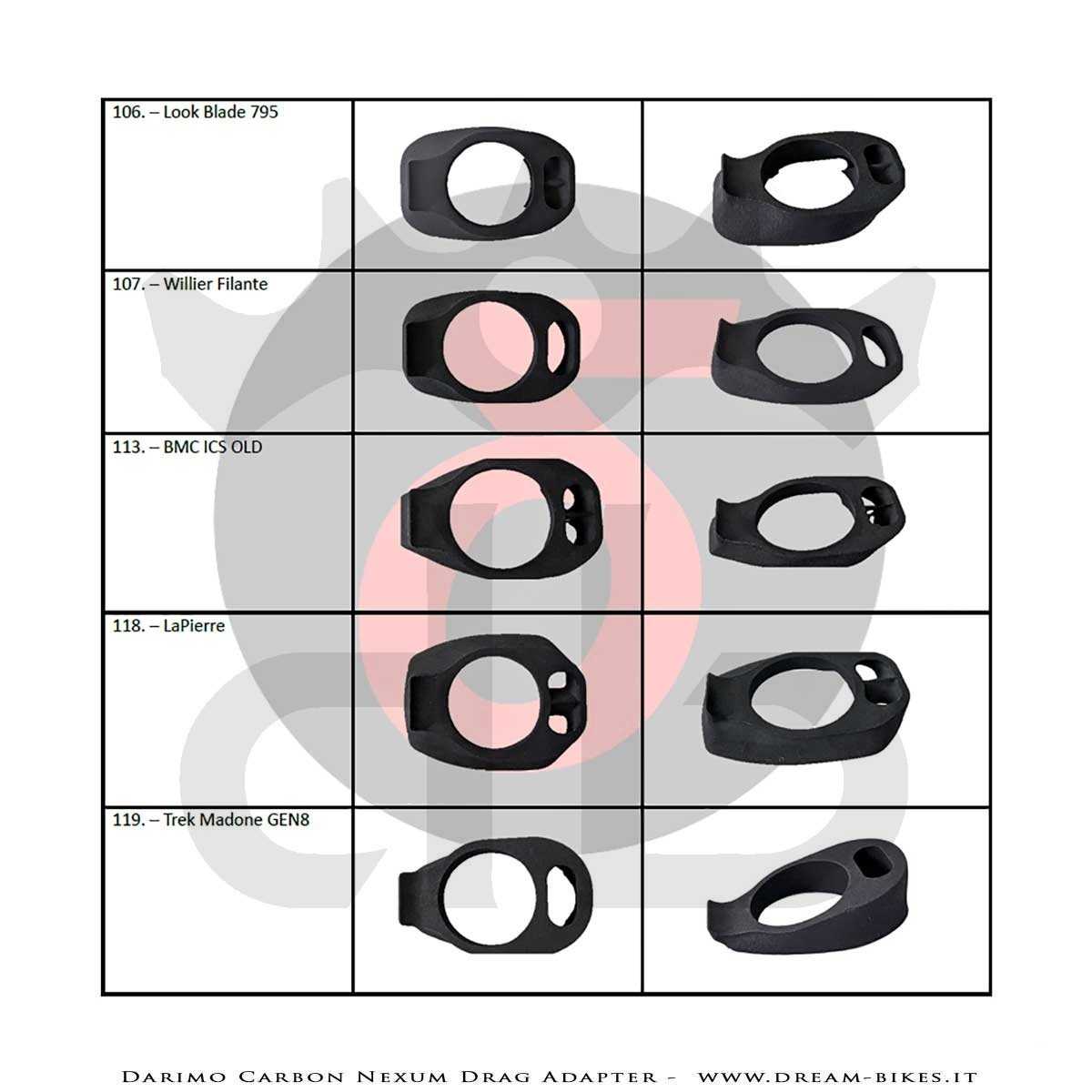 Darimo Carbon Internal Cable Routing Adapter For Nexum Drag Handlebar