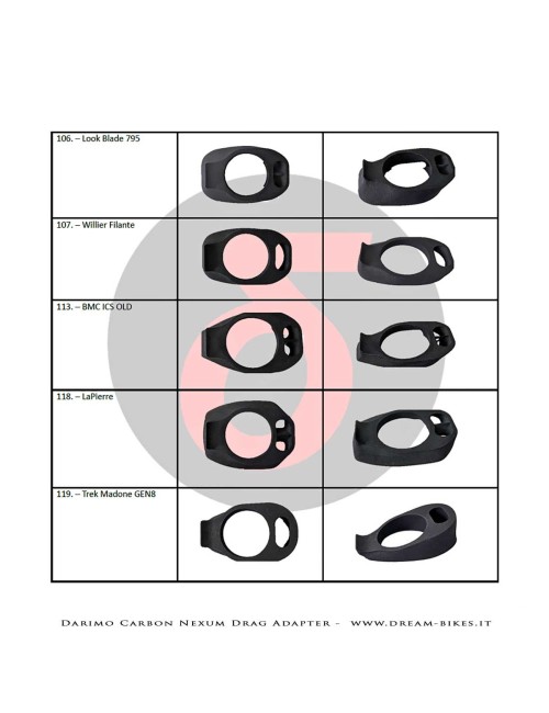 Darimo Carbon Adattatore Passaggio Cavi Interni Per Manubrio Nexum Drag